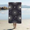 Sun And Moon Prints Anime Beach Swimming Towel Soft Absorbent Washcloth Children's Gifts For Kids Travel Camping Gym