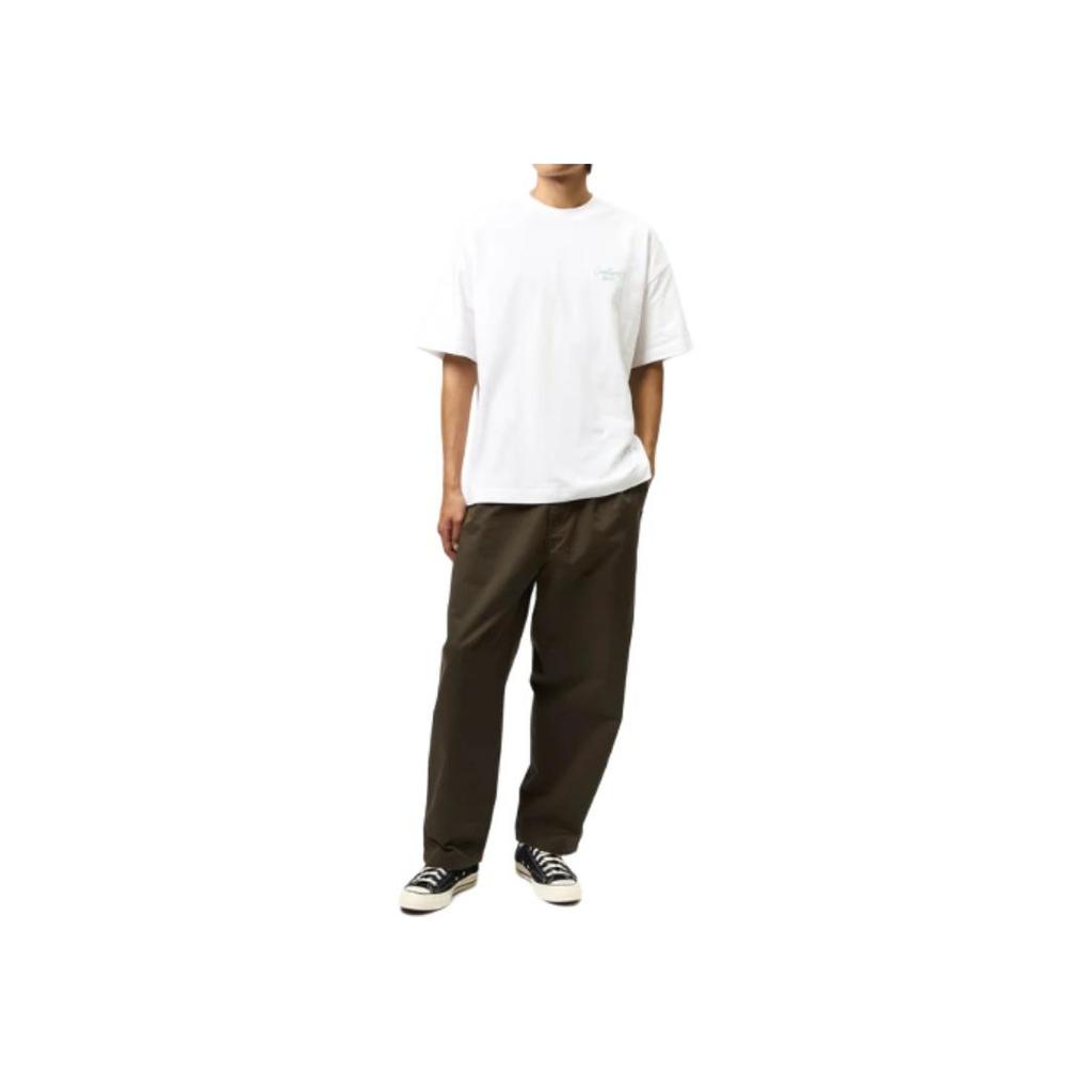 Carhartt WIP Logo Crew Neck Loose Fit Short Sleeve T-Shirt Men Tops White I033828-2JI-XX