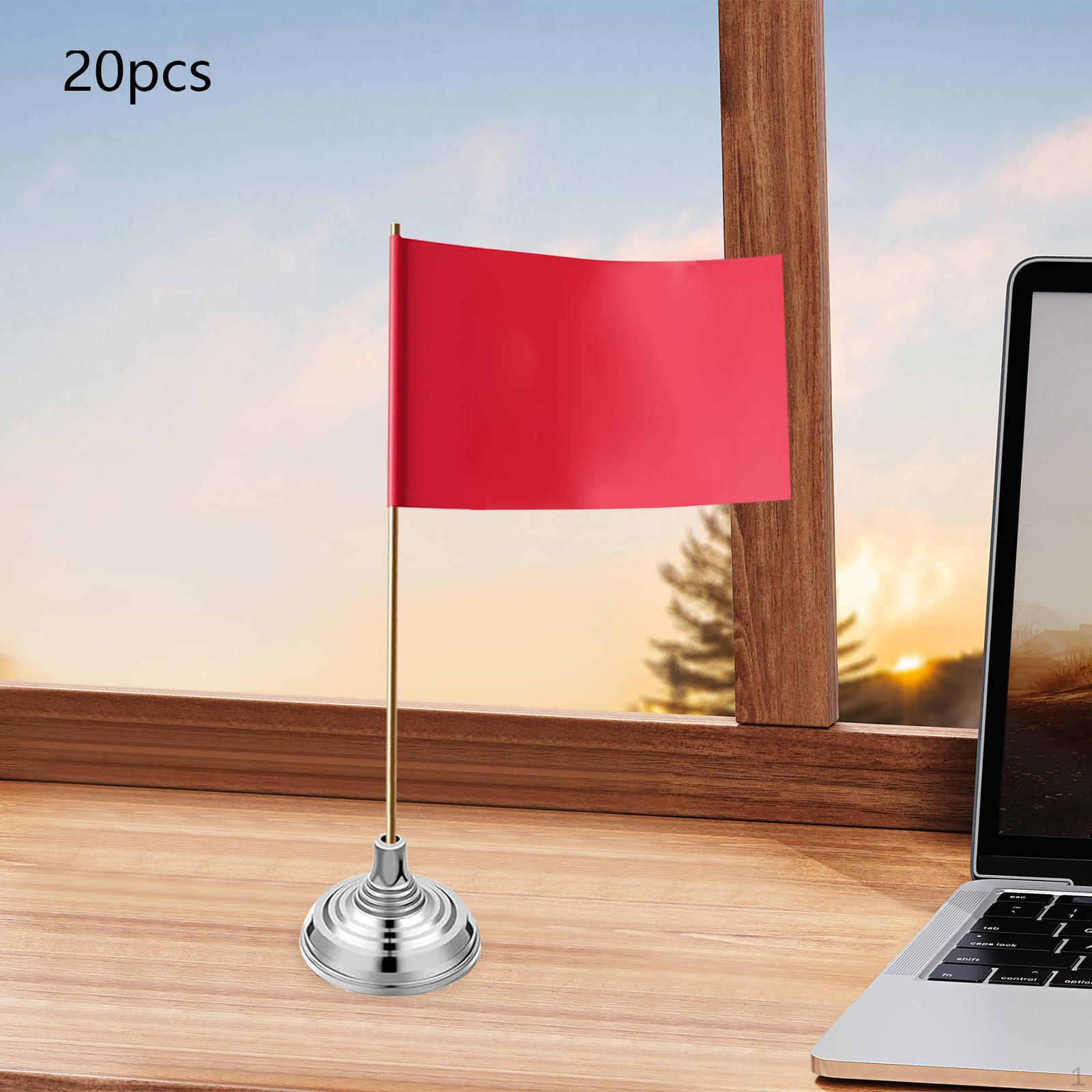 

20 шт. Мініатюрна підставка для прапора Діаметр отвору 0,24 дюйма 2,1x1,3 дюйма ПП Матеріал аксесуари для бару Silvery