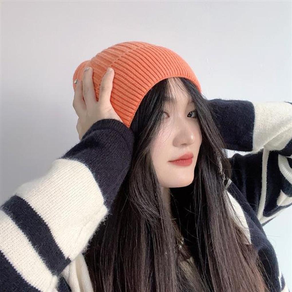 Colorpop Knit Beanie (Orange)