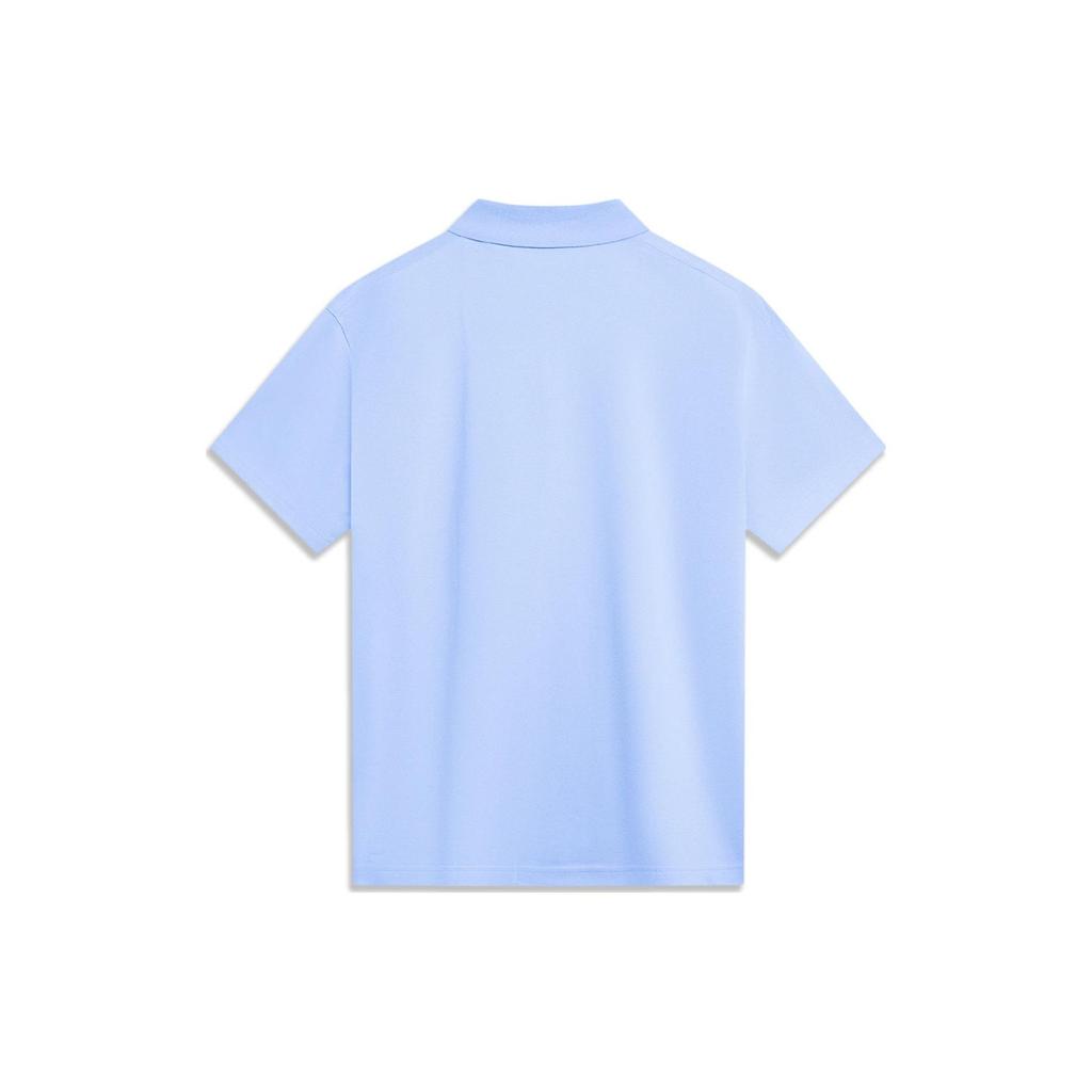 Li Ning China Color Series Solid Color Casual Short Sleeve Polo Shirt Men Polo Shirts Chuan-Gray-Blue APLT135-2