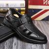 Designer Brand Men's Leather Casual Shoes Massage Soles Hollowed Out Shoes Breathable Summer Hot Selling Men's Work Shoes