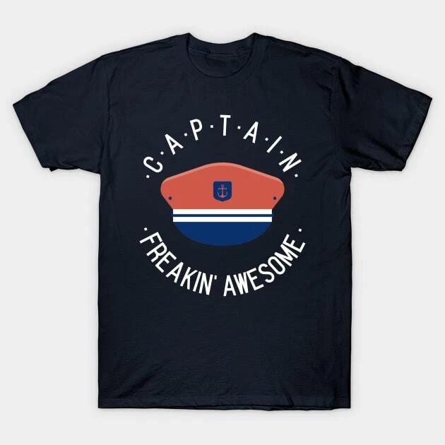 Captain Awesome Funny Boating Shirt Made in Australia T-Shirt S