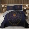 12 Constellation Astrology Bedspreads Zodiac Coverlet Boho Exotic Twin King Bedding Set Reversible Grey Quilted Bedspread Cover