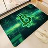 Funny Bitcoin Gold And Money Anime Spend Or Save Floor Mat Non-Slip Laundry Room Mat Laundry Decor Balcony Child Living