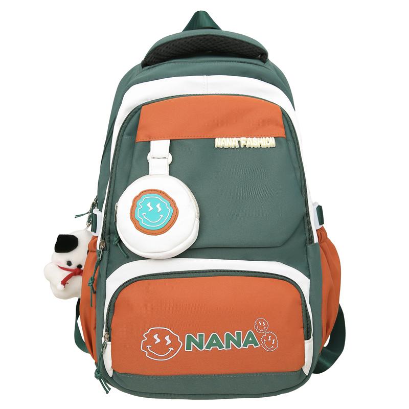 Студенческий школьный рюкзак женский цветной блок рюкзак мужской большой емкости — фото 21