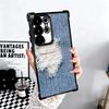 Retro Denim Pattern Soft Phone Case For Samsung Galaxy S26 Ultra S25 Edge S24 FE S23 Plus S22 S21 + S20 Plating Anti-Fall Fundas