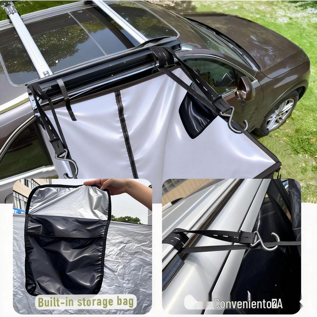 Auto Seitenmarkise Blackout Sichtschutz Duschvorhang mit Sonnenschutz für Outdoor-Camping