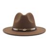 Spring Simple Casual Warm Woolen Top Hat Versatile British Belt Jazz Hat Men'S Hat