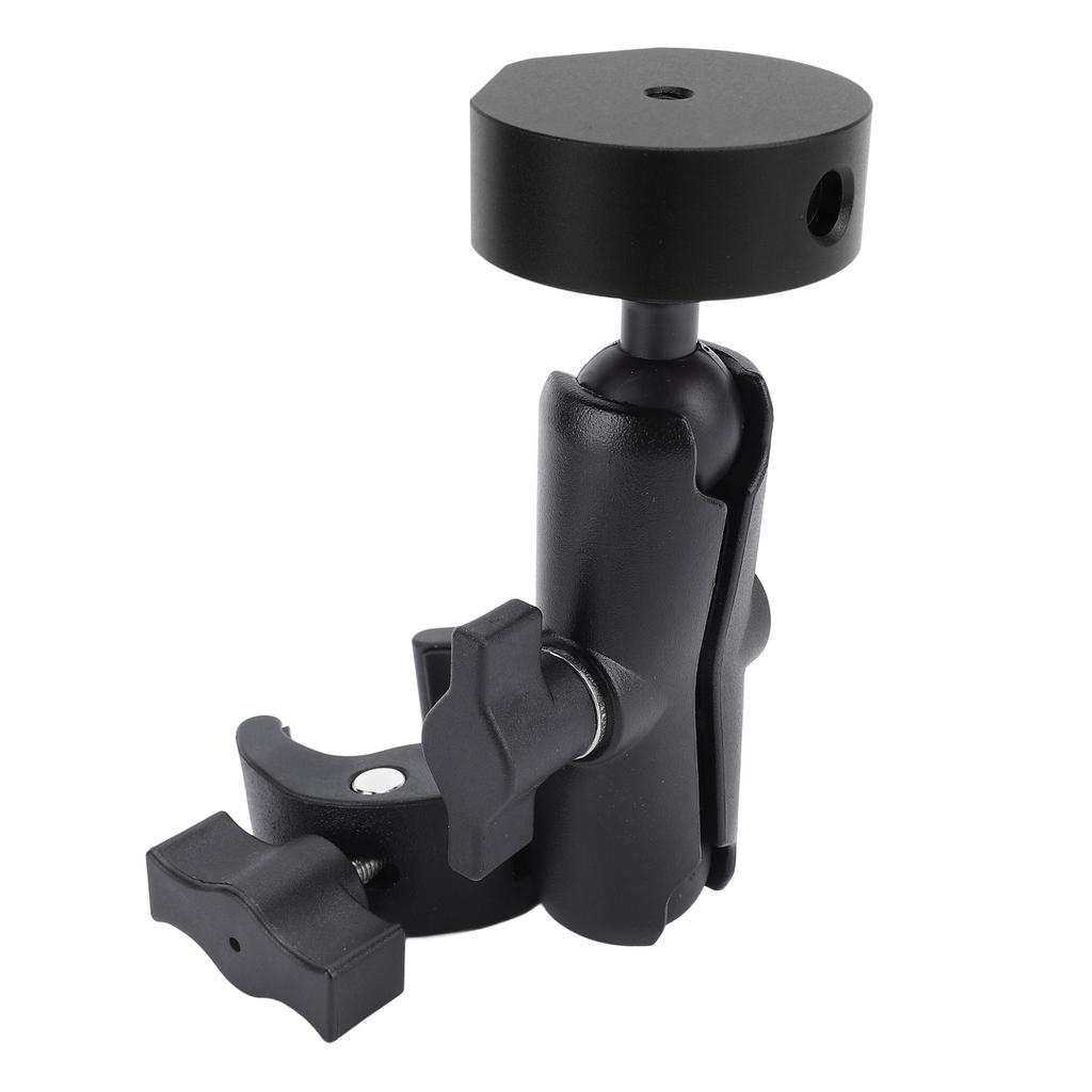 Rv Ladder Mount for Mini ABS Aluminum Alloy Multifunction Adjustable Clamp Mount for Pole RV Trailer Yacht Black