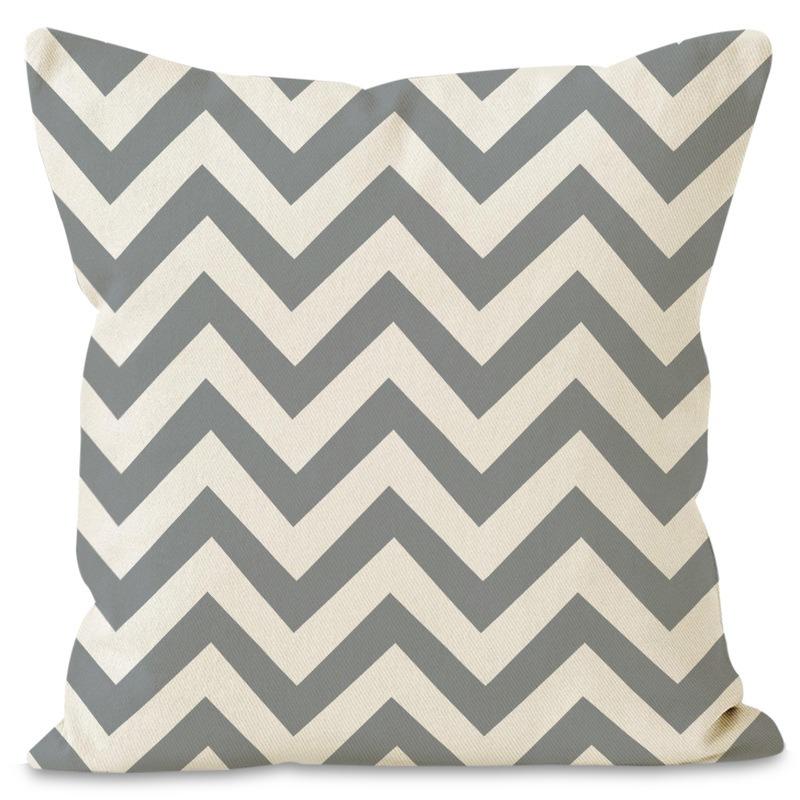 

Grey Simple Geometric Print Home Decor Pillowcase Bedroom Living Room Sofa Decoration Polyester Cushion Cover with Zipper 45x45cm
