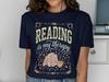 Reading Is My Therapy T-Shirt, Floral Book Lover Tee, Cozy Aesthetic Bookworm