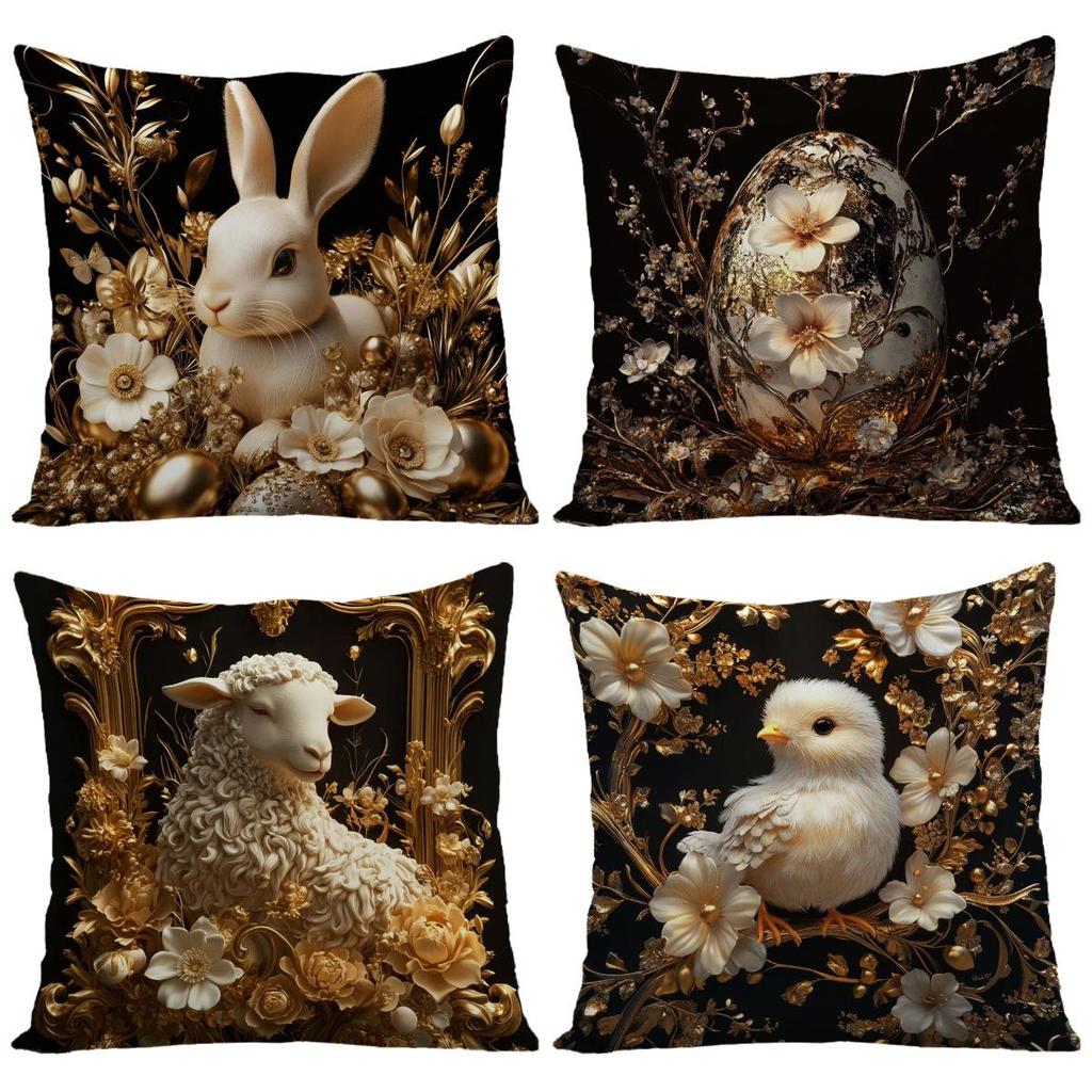 Nordische Osterhase Kissenhülle für Sofa und Bett