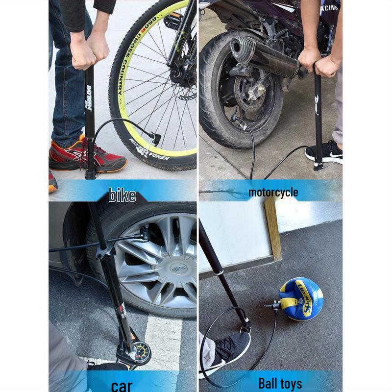 Portable Mini High Pressure Air Inflator for Bikes, Motorcycles, and Balls