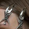 Trendy Punk Thorn Decors Hair Clip For Adult and Teens Hair Styling Pin Side Clip for Women Girl Streetwear Theme Party