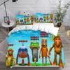 Mode KI Italienisches Brainrot Tung Tung Sahur Bettwäscheset Einzelbett Twin Full Queen King Size Bettwäscheset Kinderzimmer Bettbezug Sets