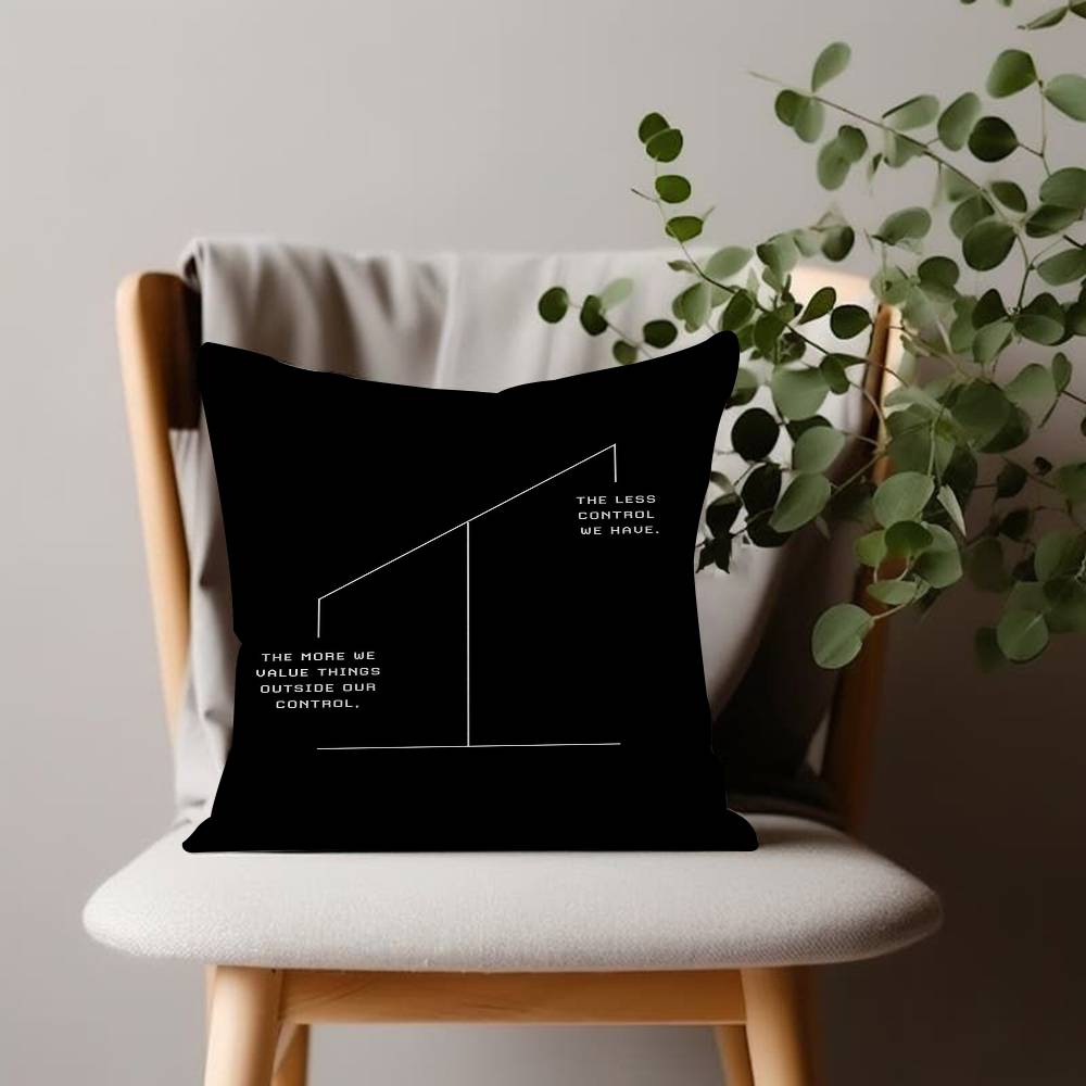 Motivational Quotes Black Minimalist Pillow Cover Sofa Cushion Cover Home Room Decoration Children Gift