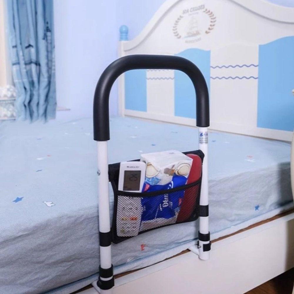 Anti-fall Elderly Assist Bar With Storage Bag Safety Bed Guardrail Assist Frame  for Bedroom
