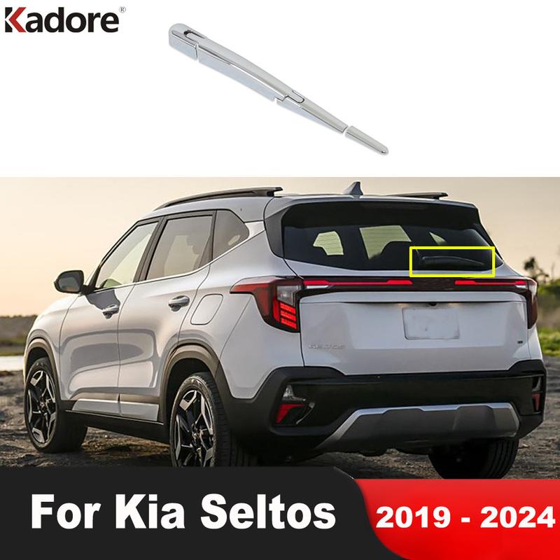 Rear Window Wiper Cover Trim For Kia SELTOS      2024 Chrome Car Tail Windscreen Wiper Arm Blade Accessories