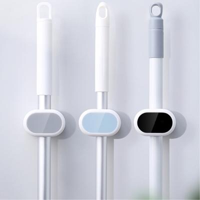 Mop Storage Rack Wall-mounted No Drilling Hook Anti-Slip Multifunctional Cleaning Tool Organizer Hanging Drain Mold-Free Home Use