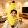 Cartoon Plush Fruits Hat Creative Halloween Headgear Banana Head Cover  Carnivals