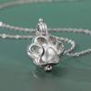 S925 Sterling Silver Cat Paw Pendant Necklace with Openable Cage