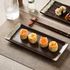 Japanische Sushi-Platte Kochen Rechteckige Streifenplatte Dim Sum Platte Kreative BBQ-Rippen Anrichte Restaurant Kuchenplatte