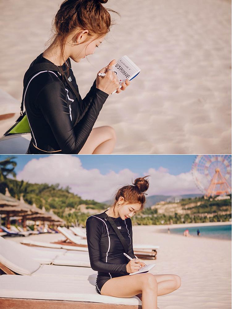 Women's Quick-Drying Breathable Split Swimsuit - Japanese & Korean Style, Conservative Diving Swimwear