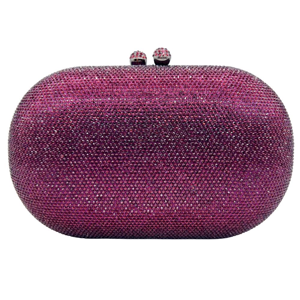 Op Voorraad Strass Avondtasje: Effen Avondtas met Diamanten