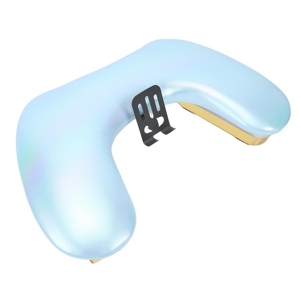 Nail Arm Rest for Nail Tech U Shaped PU Lther Manicure Arm Rest with   Phone Stand