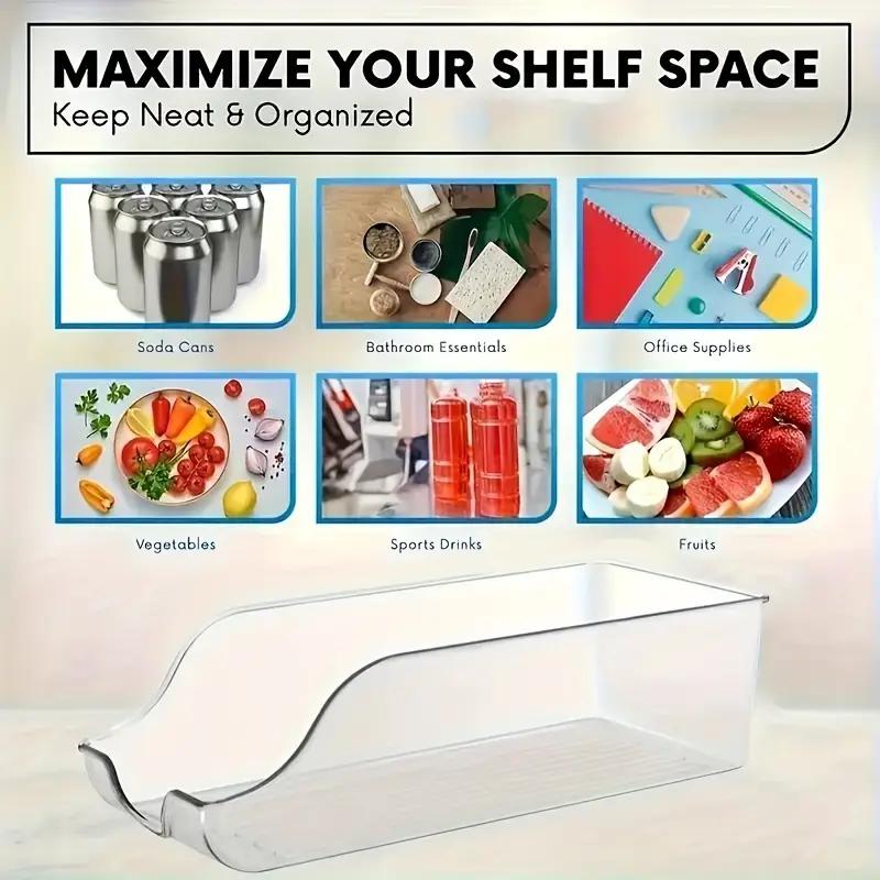 Refrigerator Beverage Storage Box Food Grade Cans Fruit Storage Rack Transparent Oblique Packaging Storage Box