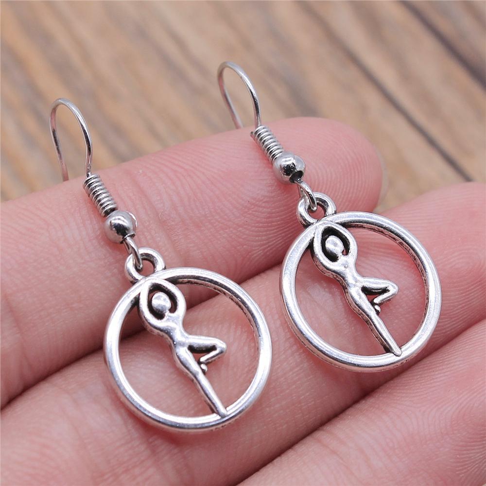 Серьги с символом Ом йоги Серьги-гвоздики с символом Ом дзен-буддизма Стеклянные серьги для женщин Украшения