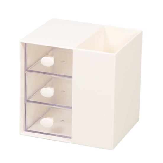 

Практичный держатель для ручек большой емкости, многофункциональный пластиковый держатель для хранения с ящиком для студентов белый