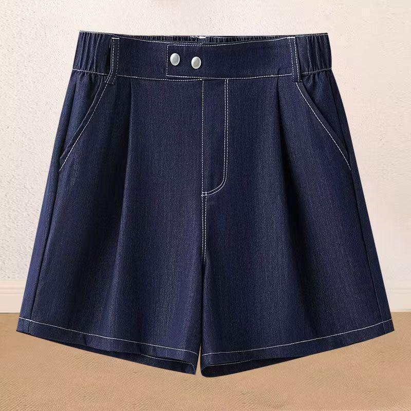 

2026 Summer Women s High-Waisted Loose Fit Denim Shorts - Wide-Leg, Slimming, Trendy 4XL 180-200cm