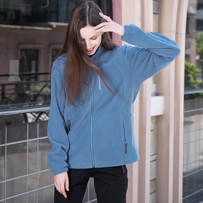 

Весенне-осенняя флисовая куртка для улицы - женский топ и мужская подкладка-ветровка M