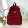 Solid Color Versatile Backpack for Travel  Large Capacity Schoolbag for Junior and Senior High School Students  Casual Backpack