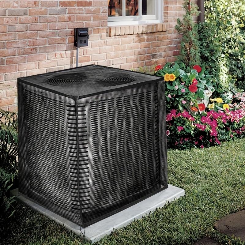 1PC Mesh Air Conditioner Cover, Outdoor Mesh Hole AC Protector, Window AC Unit Cover, Black Universal Dustproof AC Cover