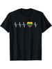 Patriotic Lithuanian Heartbeat  - with Lithuanian Flag Colors Graphic 100 Cotton O-neck Short Sleeve Printed Men's T-shirt.