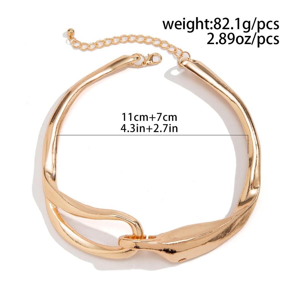 Abstrakter Punk-Stil Kragen für Damen, Personalisierte Geometrische Süße und Coole Schlüsselbeinkette, Nischendesign-Accessoires.