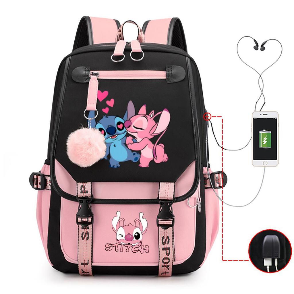 Surrounding Anime Korean Edition School Bag Campus Male And Female Students Multifunctional Usb Backpack