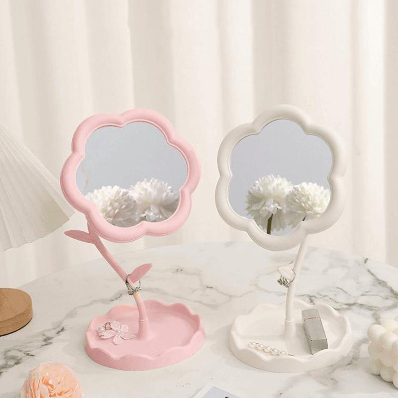 Desktop Sunflower Makeup Mirror Creative Dormitory Desktop High Value Bedroom Mirror Home Decoration Mirror