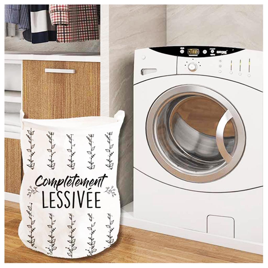 Les Trésors De Lily [Q1940] - Bavlněný koš na prádlo 'Messages' béžový (Kompletně vypraný) - 50x40 cm