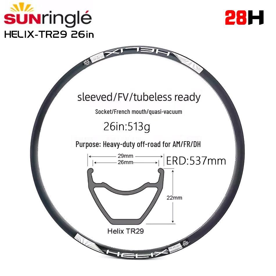 Sunringle HELIX TR25/27/29 Off-Road MTB Rim Wheel Universal