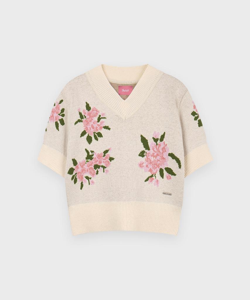 SINOON Flower Half Pullover (Ivory)