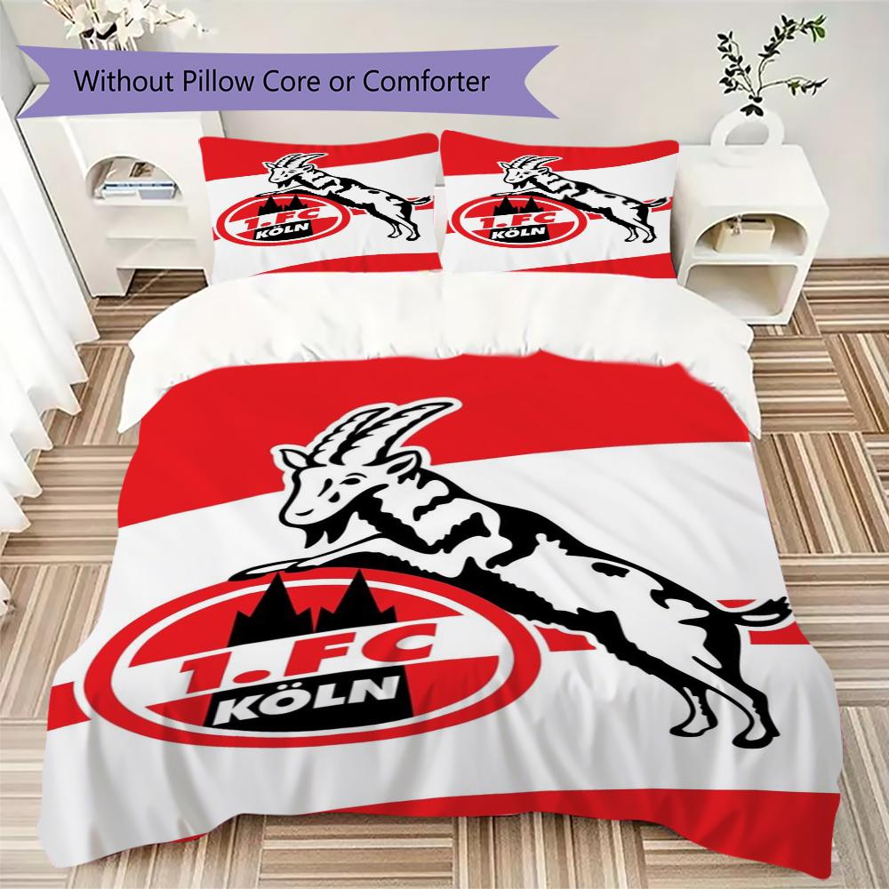 FC KÖLN Set Copripiumino Trapuntato Copripiumino Federa Decorazione per la Casa Regalo di Compleanno (1 * copripiumino + 2 * federe senza imbottitura)52