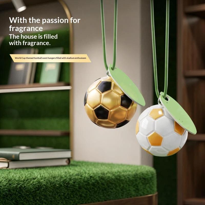 Football Shaped Hanging Air Freshener Long Lasting Fresh Scent Lovely Creative Design for Car Bedroom Bathroom Kids Gift