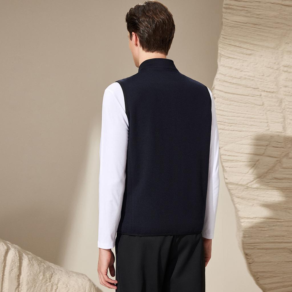 Knitted Wool Vest for Men In Autumn, New Light Luxury Sports Sleeveless Cardigan, Men's Vest