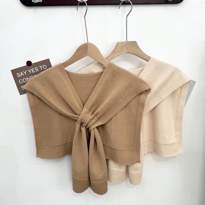 Vielseitiger gestrickter Schulterwickel im koreanischen Stil für Damen