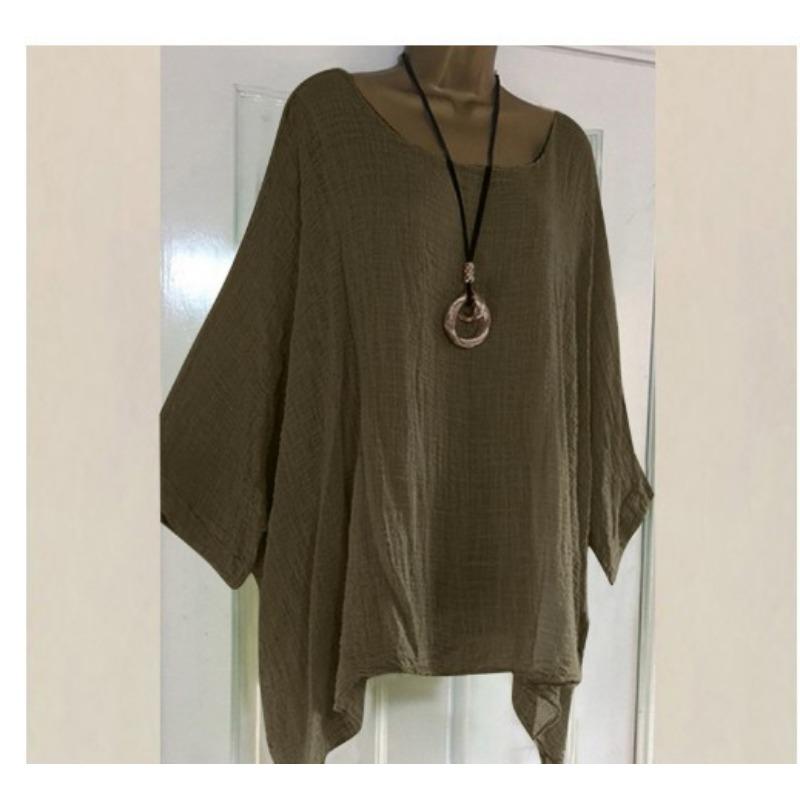 Summer New Style Ladies Irregular Sleeves Casual Round Neck All-match T-shirt