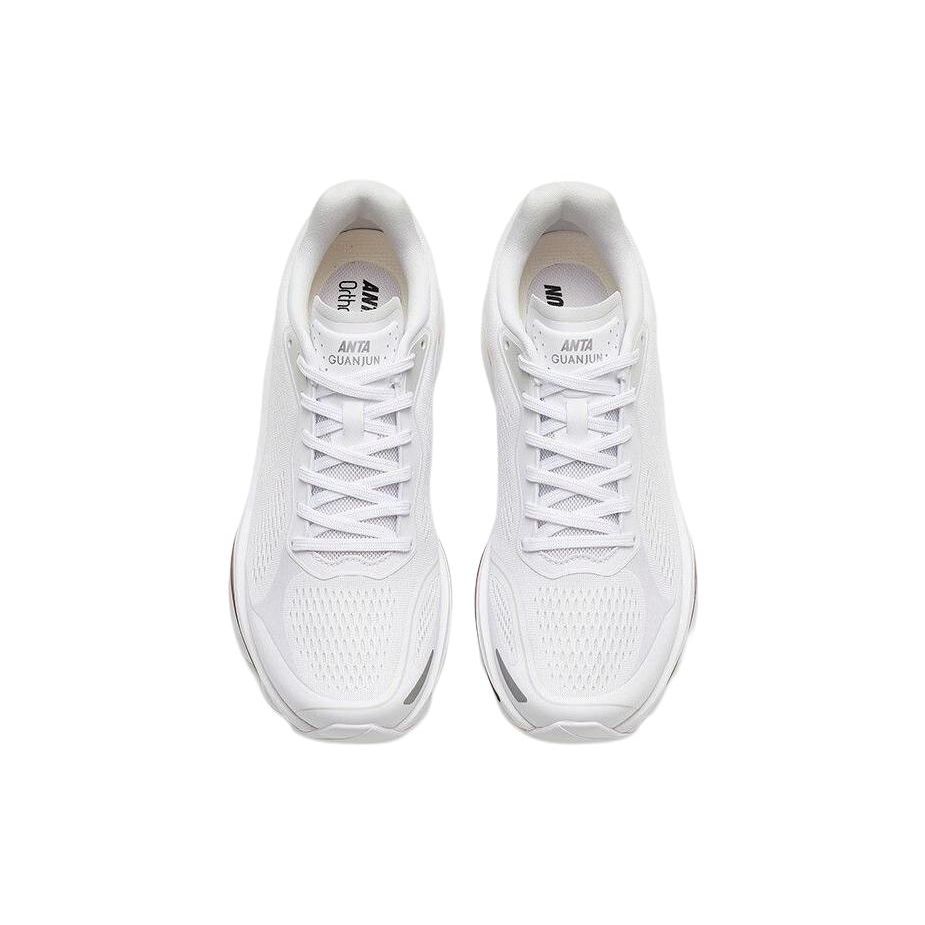 Anta Star Ring Elite Champion Non-Slip Durable Low-Top Running Shoes Men Sneakers White Gray 112315561A-1